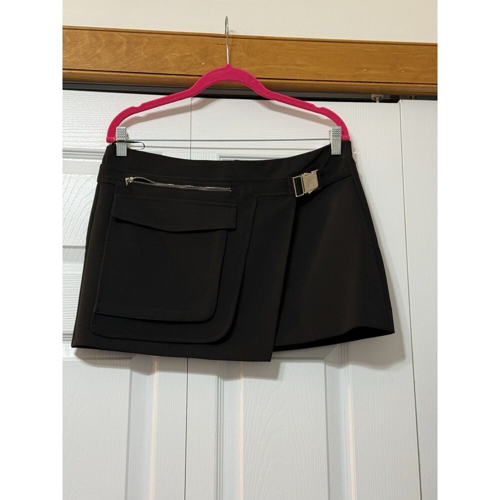 ZARA Utility Wrap Mini Skirt – Women’s Large (US L) – NWT – Black